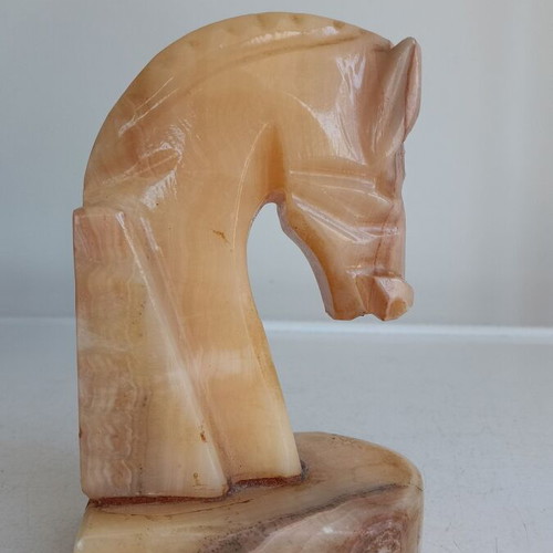 Onyx horse head statue like new