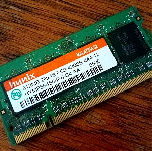 hynix 512mb 2rx16 pc2-4200s-444-12 DDR2