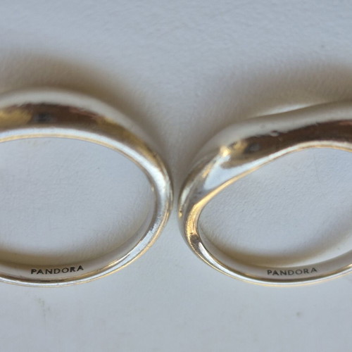 Pandora set of silver rings size 58, like new