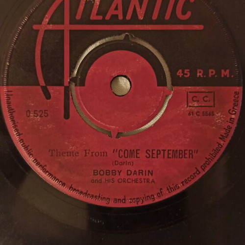 Bobby Darin Theme From "Come September" 45rpm vinyl used