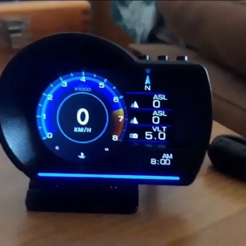 OBD2 Head Up Display with Water Temperature, Tachometer, Oil Temperature, Air-Fuel