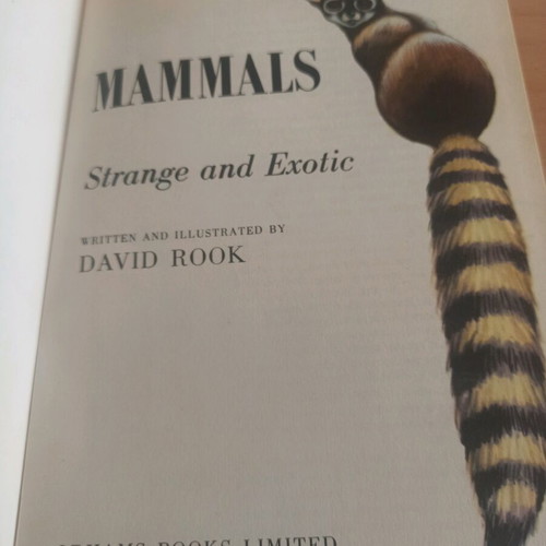 Book Mammals Strange & Exotic like new, 1965 English edition
