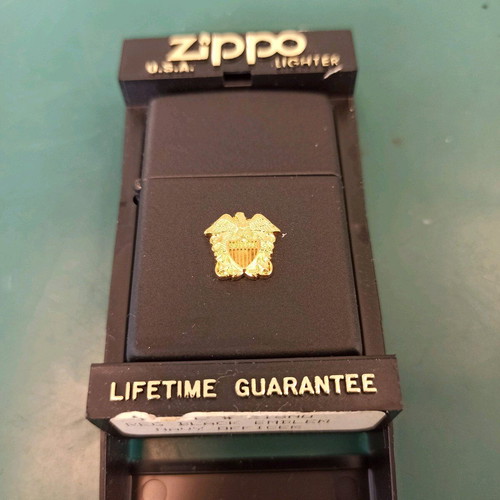 Zippo Black Navy Officer US Navy Lighter new