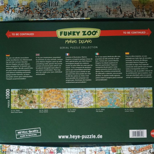 Heye Funky Zoo 1000-piece puzzle used