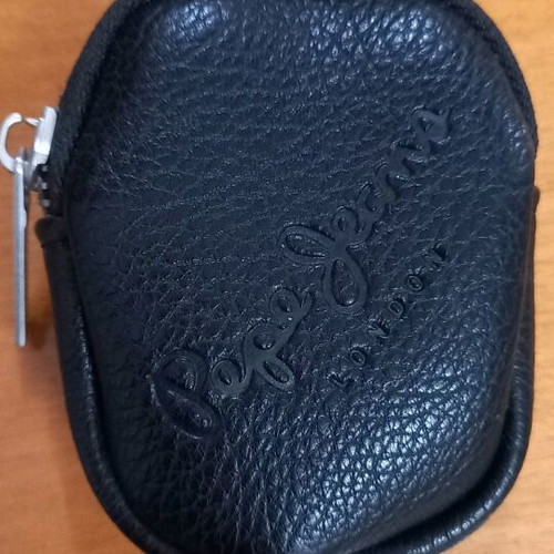 Pepe Jeans coin purse new, black embossed eco leather