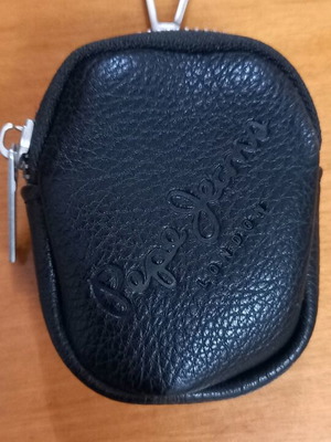Pepe Jeans coin purse new, black embossed eco leather