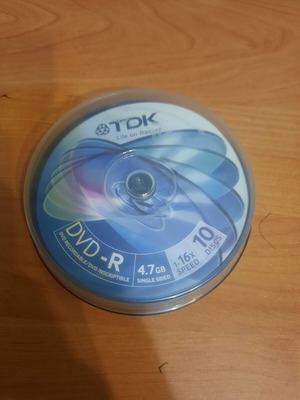 DVD-R recordable discs like new, pack of 7, 4.7GB, 16x speed