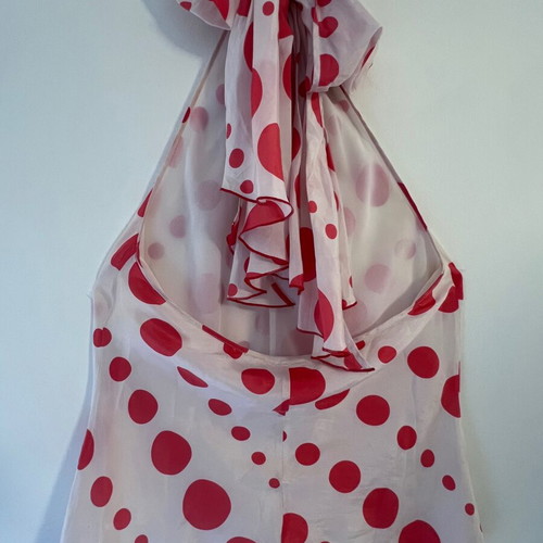 Armani Exchange silk blouse like new, white and red