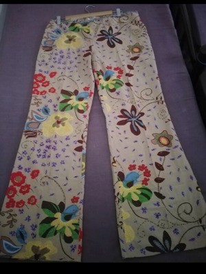 Alberta Ferretti collectible pants like new, hand-embroidered with beads, XL
