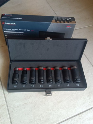 PARKSIDE Performance Impact Socket Set 1/2 inch, 8 pieces, new