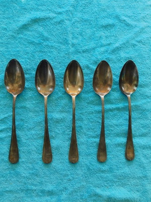 Set of 5 silver-plated dining spoons used C.F. Hutschenreuther