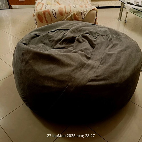 Bean Bag Armchair XXXL Grey 120x120cm like new