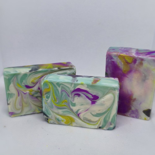 Handmade Botanical Lavender Swirl Decorative Aromatic Soap new