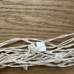 Belt summer adjustable with shells like new, white