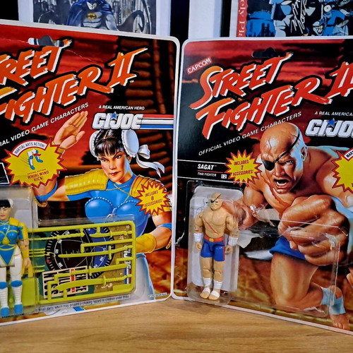 GI Joe Street Fighter 4 figures like new, carded 1992