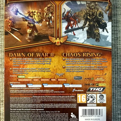 Warhammer 40k Dawn of War II Gold Edition PC DVD ROM new