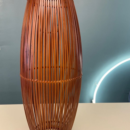 Handmade bamboo ceiling light new, height 50 x width 20 cm