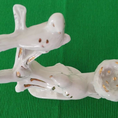Porcelain decorative figure with birds like new