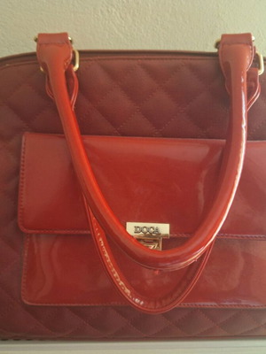 Дамска чанта Doca за рамо като нова, голяма червена