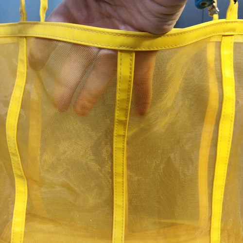 Estée Lauder shoulder bag used, yellow summer beach