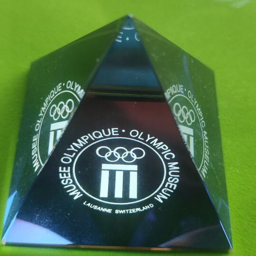 Olympic Museum crystal pyramid souvenir from Lausanne