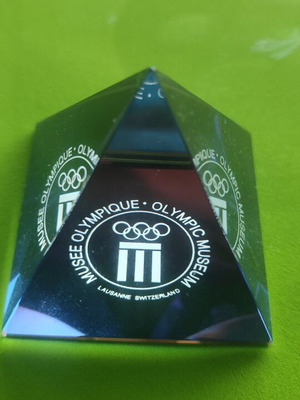 Olympic Museum crystal pyramid souvenir from Lausanne