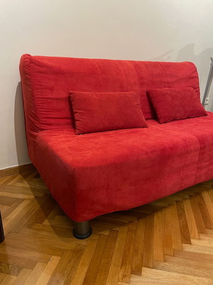 Red sofa bed 160x100x90 cm