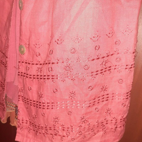 Acme linen shirt and sleeveless blouse set like new, rose color, size Large - XL