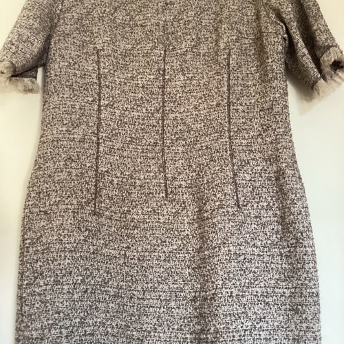 Mariella Rosati pencil tweed dress like new, brown beige
