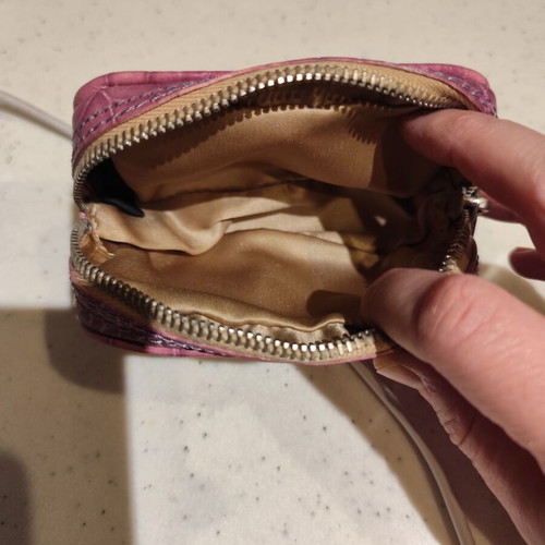 Coccinelle leather wallet like new, pink-purple