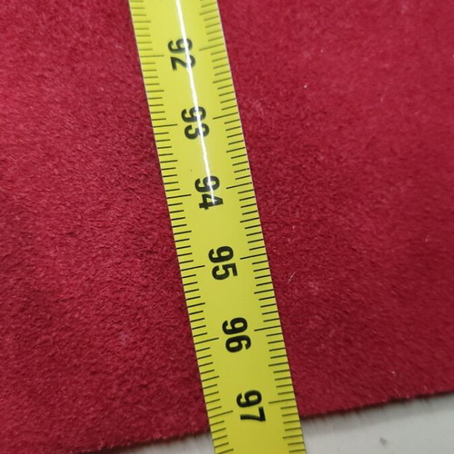 Red suede leather 2mm like new, hard
