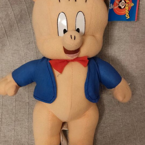 Porky Pig vintage doll 1998 Looney Tunes like new, 25cm