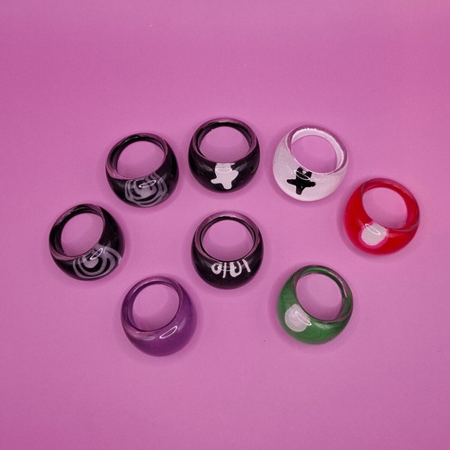 Rings like new, pack of 8, various designs