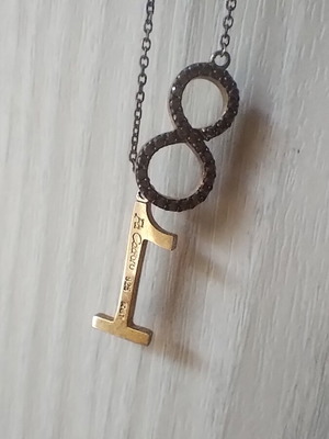 FaCad'oro necklace charm used with 925 silver element and black zircon