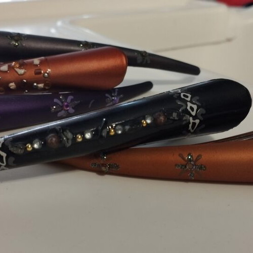 Hair Clip Set "Ramfos" with Rhinestones and Metallic Shades, like new, pack of 5
