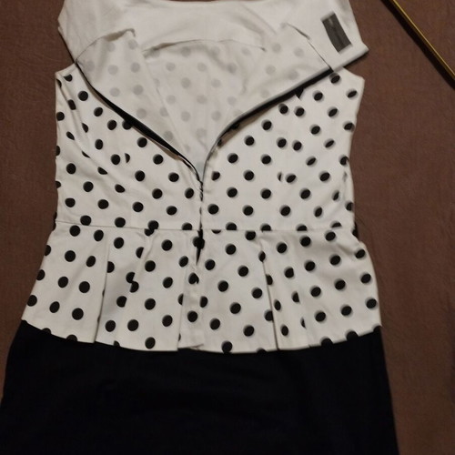 Billy Sabbado summer dress with polka dot top and black skirt