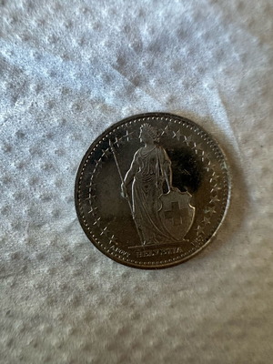 Half franc coin 2009 used
