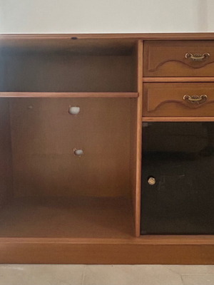 Buffet TV stand used, brown color, 100x41x83 cm