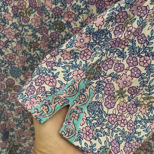 Fusion Indian cotton dress L, multicolor
