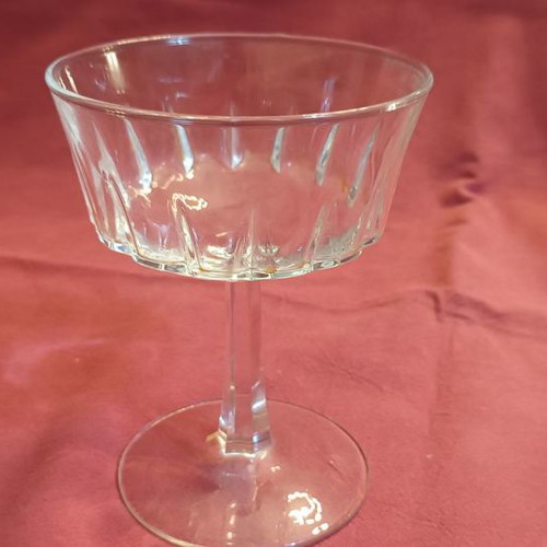 Vintage stemmed glasses used for cocktails or ice cream, from France