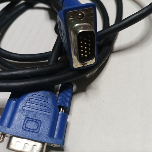 Καλώδιο VGA αρσενικό σε αρσενικό, 2 μέτρα, μαύρο με μπλε βύσματα
