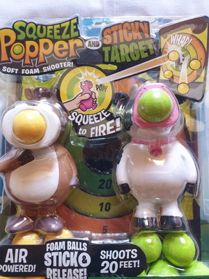 Squeeze Popper Game new, suitable for 4+, includes animal figures and target