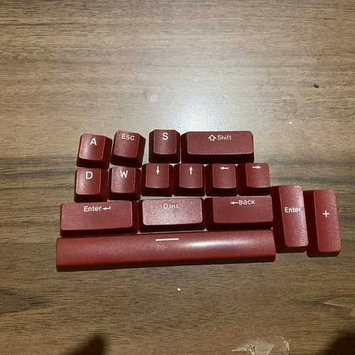 WASD keycaps set red new for gaming with spacebar