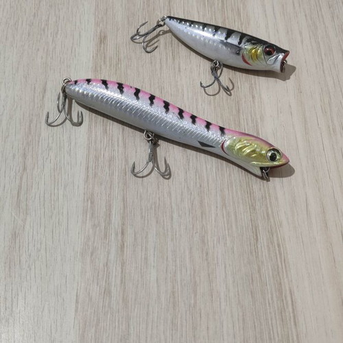 Savage Gear Panic Prey V2 105 and Pop Walker PW 80 topwater lures like new