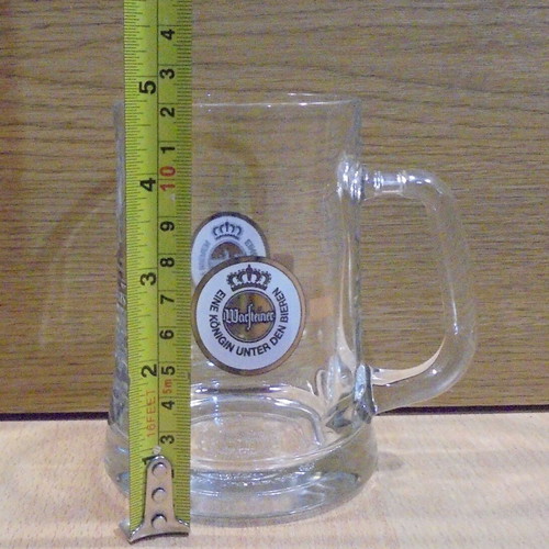 Warsteiner beer two promotional glass mugs 300ml like new