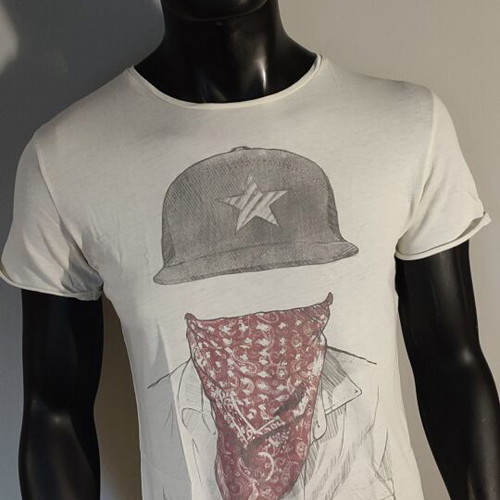 Bershka T-shirt beige with imperfections, size M