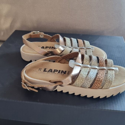 Lapin House sandals size 26 like new, gold color