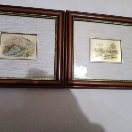 Two frames 18x16 with unique technique like new