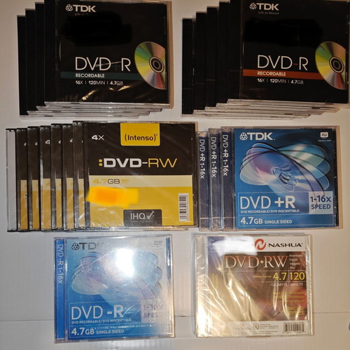 DVD recordable and rewritable new, pack of 24 pieces