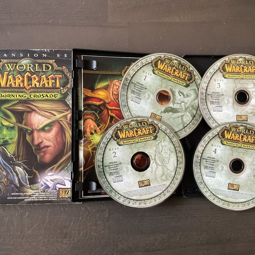 World of WarCraft PC DVD used, set of 3 expansions